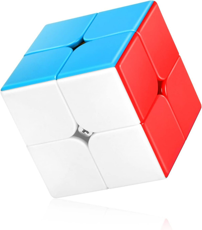 TOYRENTTO MoYu MeiLong 2x2 Speed Cube Stickerless Smooth Turning Puzzle Toy for Kids(1 Pieces)