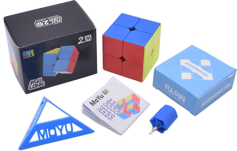 TOYRENTTO MoYu Meilong 2M Magnetic 2x2 Speed Cube with Stand & Accessories Box(1 Pieces)