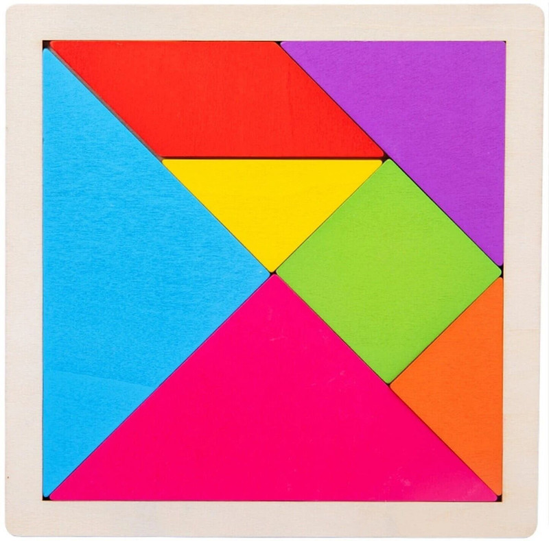 WUDLY Wooden Tangram Puzzle With pattern of Educational Toy for Kids(8 Pieces)