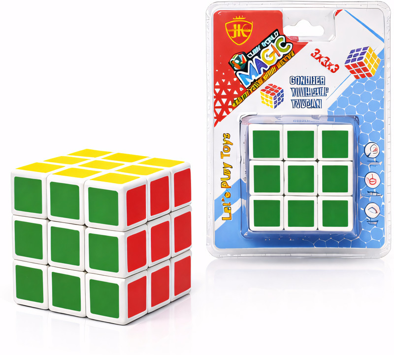 variexo Magic Puzzle Cube 3x3 High Quality Sticker less Smooth Turning Brain Teaser(1 Pieces)