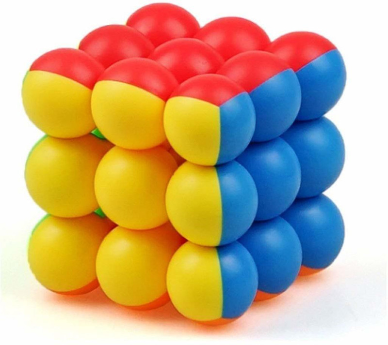 VINMOT High Speed Ultra Smooth 3x3x3 Stickerless Round Bubble Magic Cube(1 Pieces)