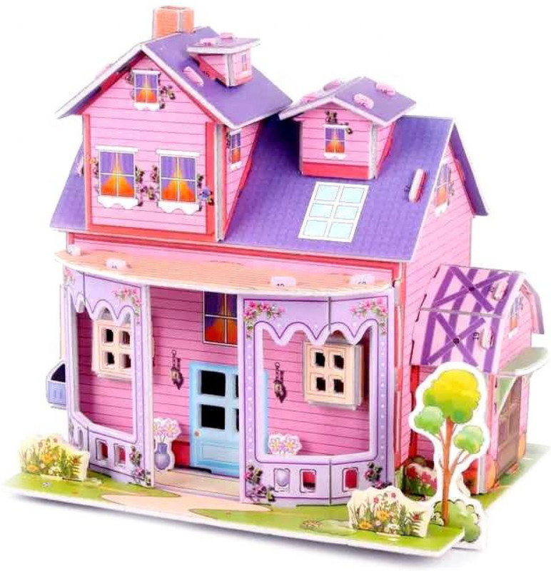 Cluttch Play 3D Puzzle House & Castle Building Kit for Kids Foam Jigsaw Construction Set DIY(30 Pieces)