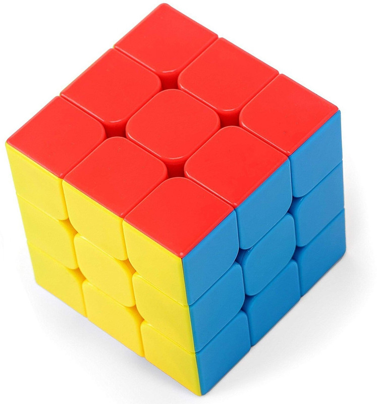 KOBBET 3x3 speed cube high staybility sticker-less smoot swing for faster movement cube puzzle|Skill Development,Hand Eye cordination, Non-Toxic |Learning toy |Educational toy(Multicolor)