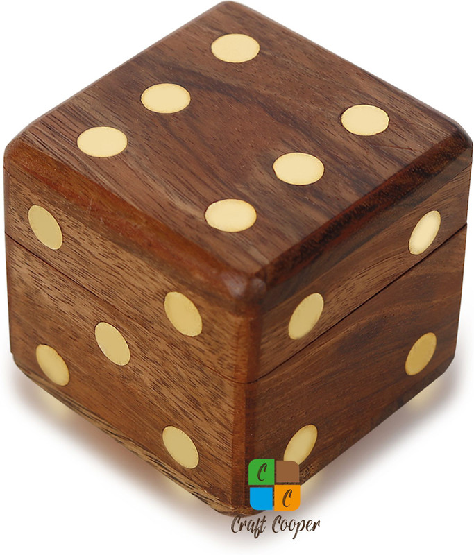 Craft Cooper Wooden Unique Attractive Royal Look Dice Set of 5(5 Pieces)