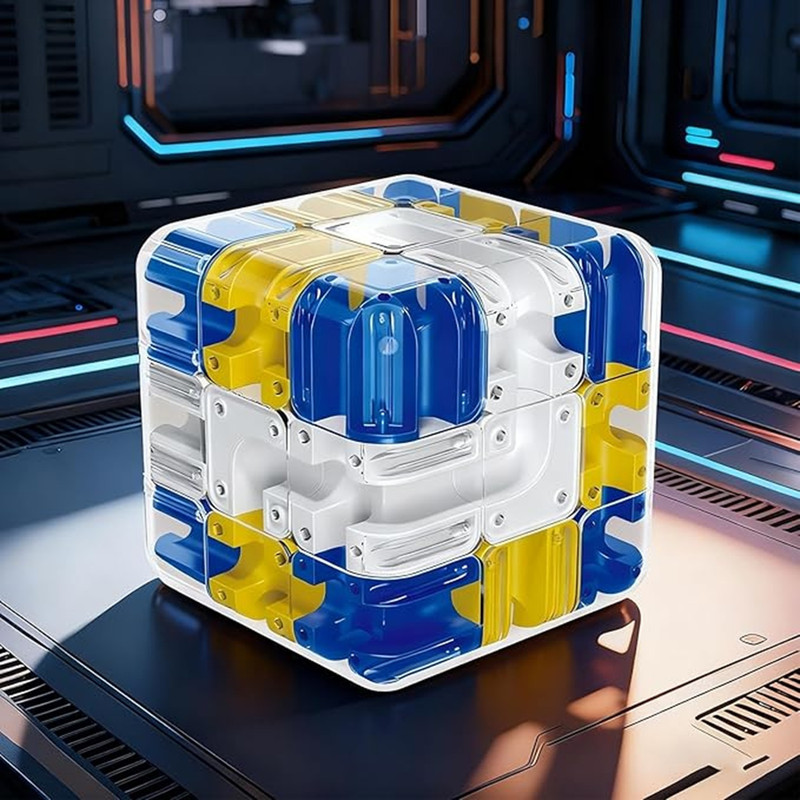 Cosmo Sourcing 3D Labyrinth Maze Cube Toy | Mind Game & Stress Relief Puzzle Blue(1 Pieces)
