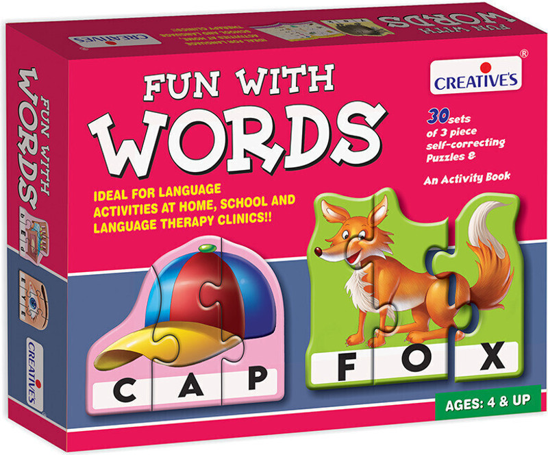 Creatives Fun with Words: 3-Letter Words Game for Reading & Spelling Skills Ages 4 +(90 Pieces)