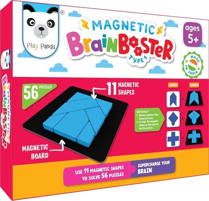 PLAY PANDA Brain Booster Type 3 (big) - 56 puzzles designed to boost intelligence(11 Pieces)