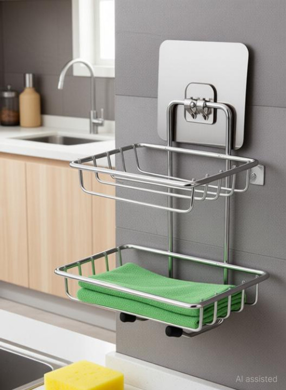 KYASO Soap Rack (Pack of 1) Stainless Steel Wall Shelf(Number of Shelves - 1, Steel)