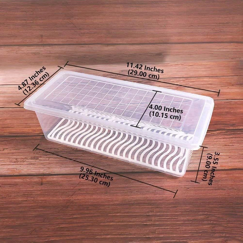 vetalic Plastic FOOD VEGETABLE FRUIT FRIDGE STORAGE BASKET CONTAINER x6.107 Storage Basket(Pack of 6)