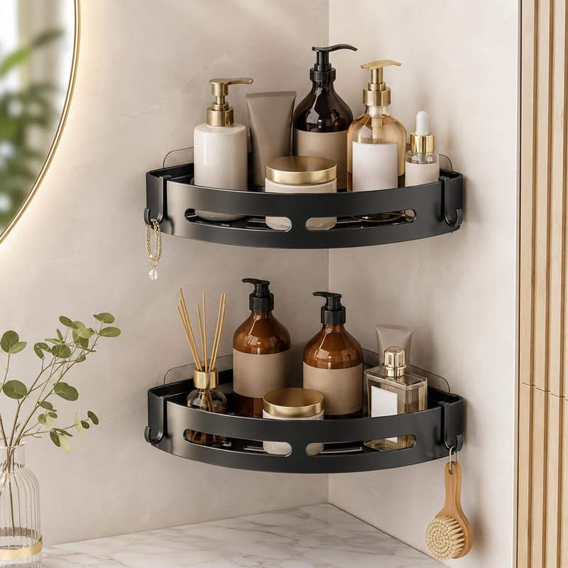 NexusLiving Nexus Organize+ Plastic Wall Shelf(Number of Shelves - 1, Black)