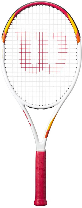 WILSON SIX ONE -264gm- G3 White, Red Strung Tennis Racquet(Pack of: 1, 264 g)
