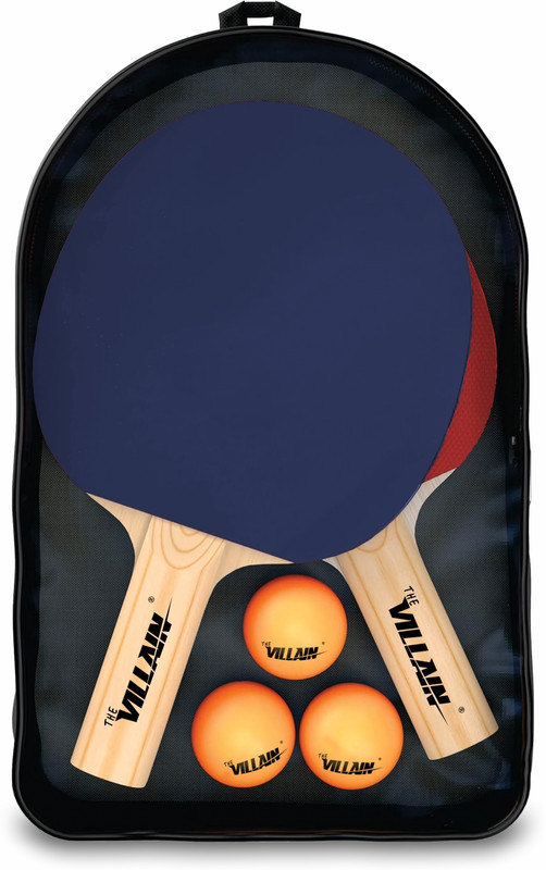 The Villain Table Tennis Set - 2 Rackets, 3 Balls with Full Cover | BLAZE EDITION | Sturdy Multicolor Table Tennis Racquet(Pack of: 6, 175 g)