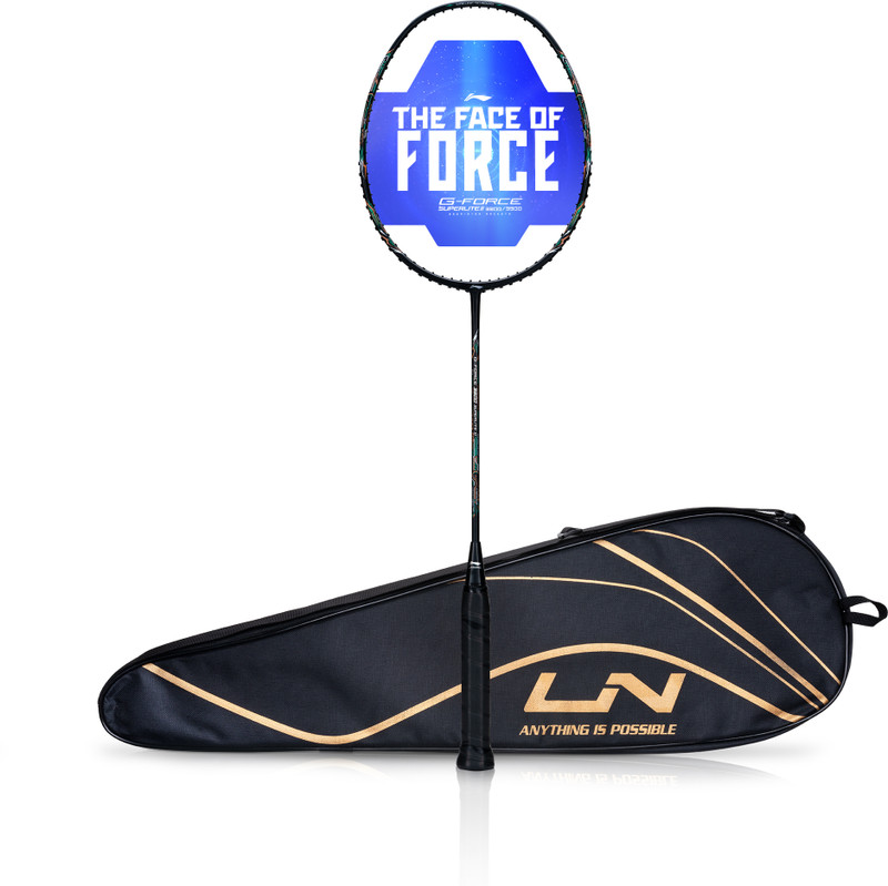 LI-NING G-Force 3800 II Superlite Black Unstrung Badminton Racquet(Pack of: 1, 78 g)