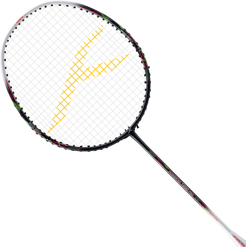 Hundred POWERTEK 1000 PRO Black Strung Badminton Racquet(Pack of: 1, 95 g)