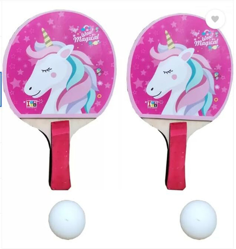 KIDIVO Unicorn Wow Magical Character Table Tennis Trainer Set for Boys & Girls Multicolor Table Tennis Racquet(Pack of: 2, 155 g)