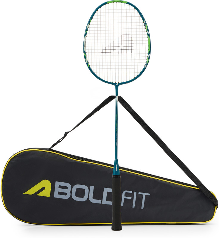 BOLDFIT Badminton Racquet with Bag Cover Badminton Racket Shuttle Racket Shuttle Bat Black, Blue Strung Badminton Racquet(Pack of: 1, 96 g)