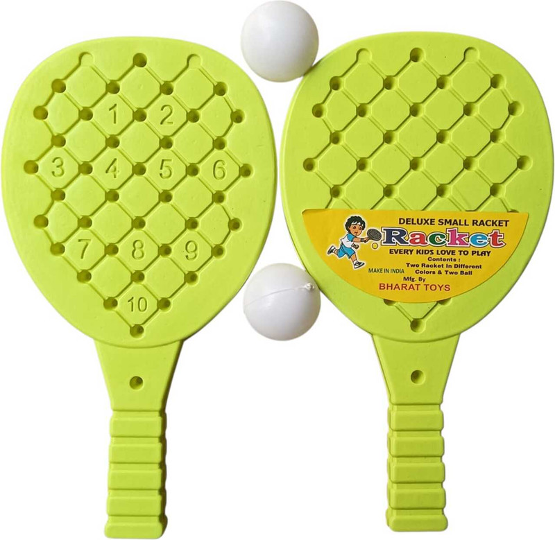 BPI SPORTS TOY TT Racket set for 2-7 year kids (PVC/Plastic) indoor/outdoor games Yellow Table Tennis Racquet(Pack of: 1, 50 g)