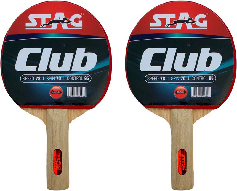 STAG Club Red Table Tennis Racquet(Pack of: 2, 97 g)