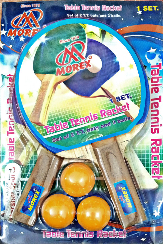 Suson Enterrprises Table Tennis Racket Bluster Set-2 bat and 3 ball Multicolor Table Tennis Racquet(Pack of: 2, 0.75 kg)