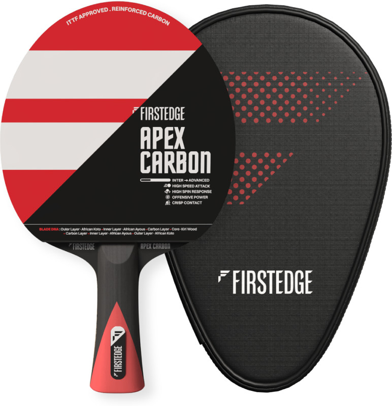 Firstedge ApeX Carbon ITTF Approved Multicolor Table Tennis Racquet(Pack of: 1, 190 g)