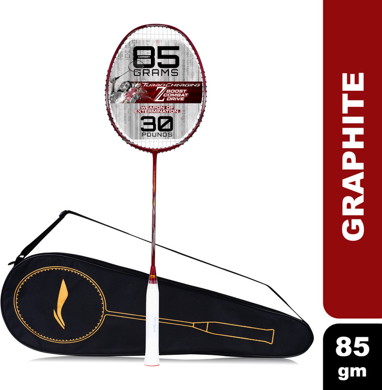 LI-NING Turbo Charging Z Combat Red, Black Strung Badminton Racquet(Pack of: 1, 85 g)
