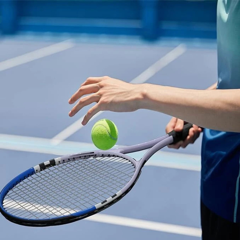 DecEra 25 inches Senior Long Tennis Racquet with cover Blue Strung Tennis Racquet Blue Strung Tennis Racquet(Pack of: 1, 280 g)