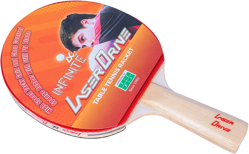 INFINITE LAZER DRIVE Red, Black Table Tennis Racquet(Pack of: 1, 0.2 kg)