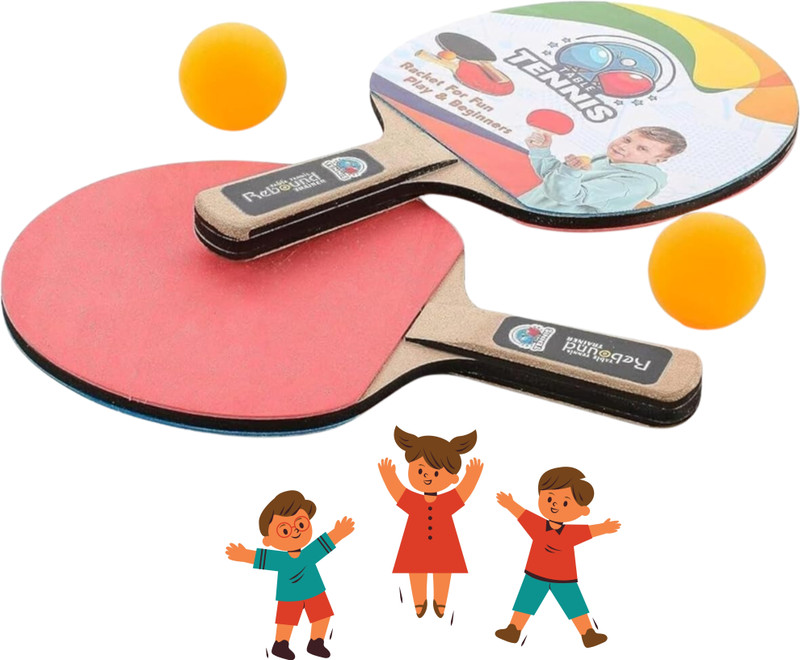 Zuuluzrs Table Tennis Practice Set 2pcs Premium Wooden Racket Multicolor Table Tennis Racquet(Pack of: 1, 250 g)