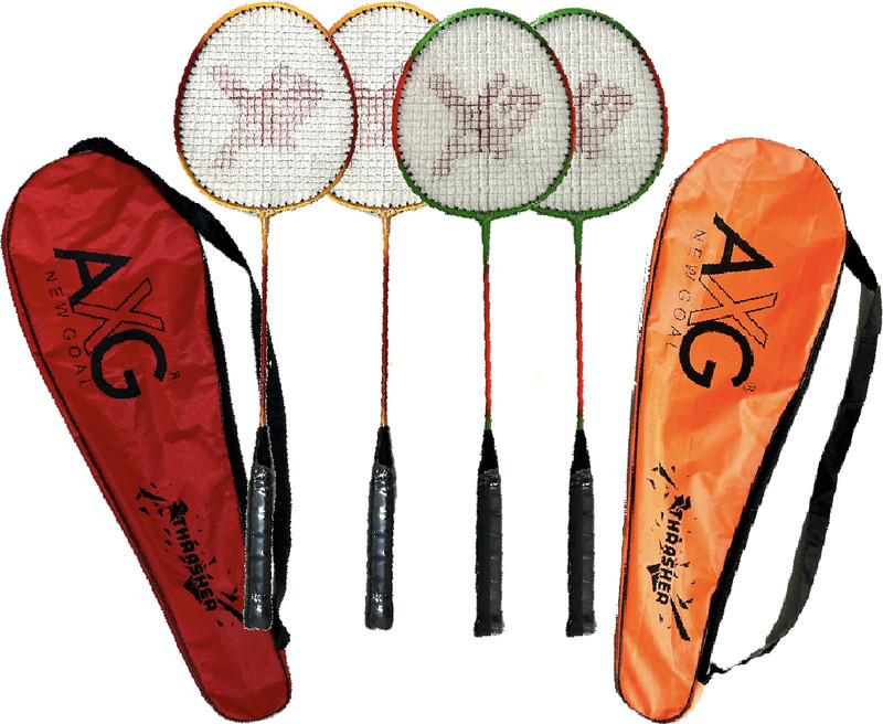 AXG NEW GOAL Thrasher Multicolor Badminton Racquet (Pack of 2) Multicolor Strung Badminton Racquet(Pack of: 2, 100 g)