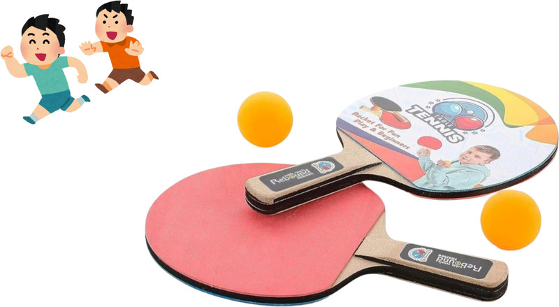 Zuuluzrs Table Tennis self 2 Table Tennis & 2 ping Pong Balls & Sports Toy Multicolor Table Tennis Racquet(Pack of: 1, 250 g)