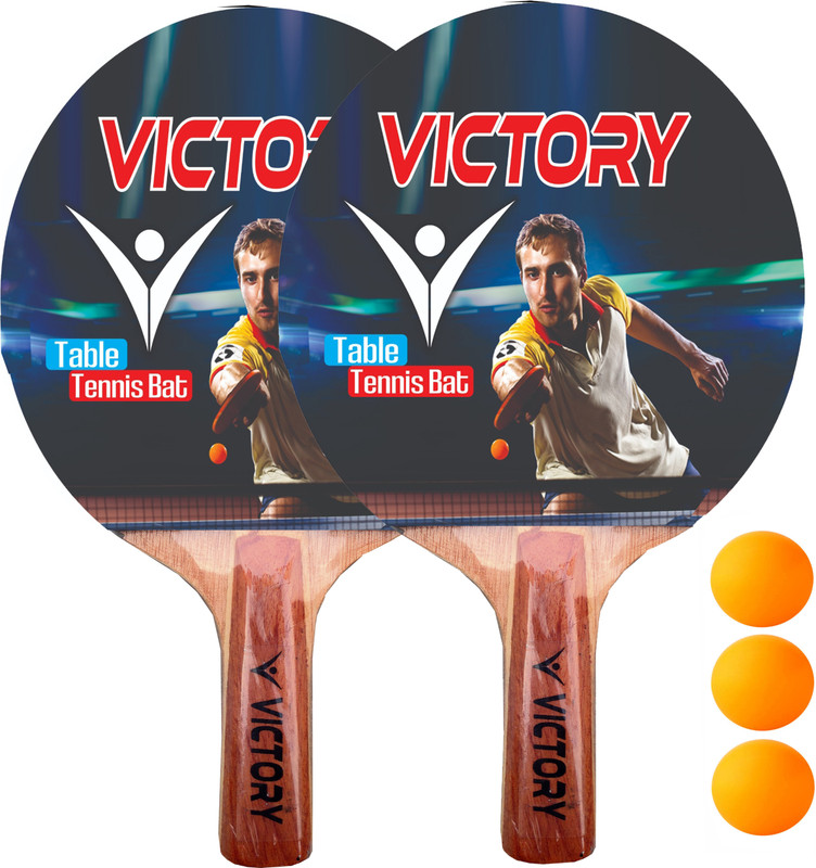 VICTORY Power TT Bat Pink / Black Black, Pink Table Tennis Racquet(Pack of: 2, 160 g)