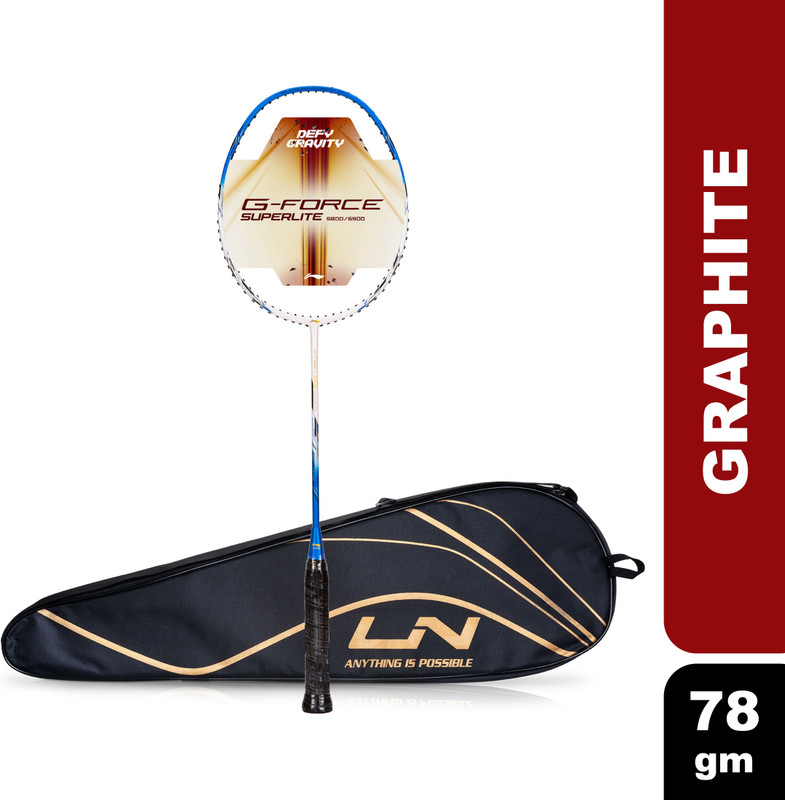 LI-NING G-Force 5800 Superlite / 78 grams / G6 White, Blue, Black Unstrung Badminton Racquet(Pack of: 1, 78 g)