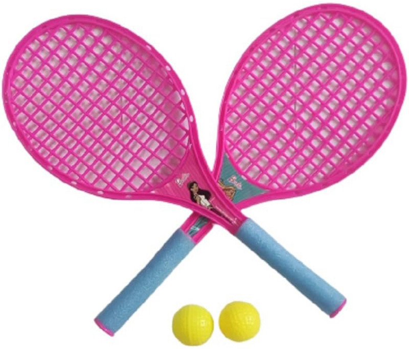 Jayaansh Traders My first beatch Racket Set For Kids Random Dezign Multicolor Strung Tennis Racquet(Pack of: 2, 50 g)