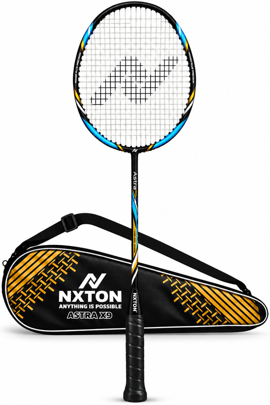 NXTON ASTRA X9 Composite Material Blue, Gold Strung Badminton Racquet(Pack of: 1, 95 g)