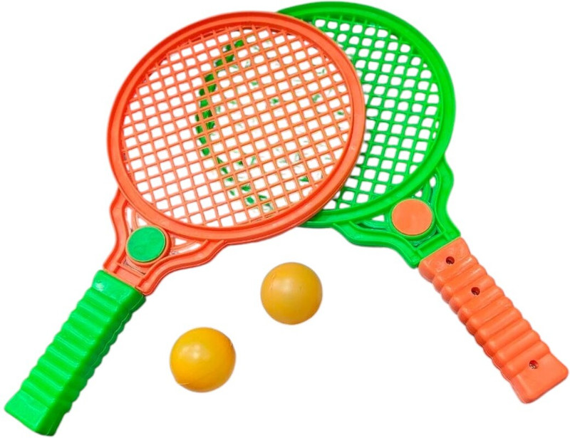 SARASI Tennis Racket Set with Ball Indoor Outdoor Sports Toy Pack, Plastic Multicolor Table Tennis Racquet(Pack of: 1, 200 g)