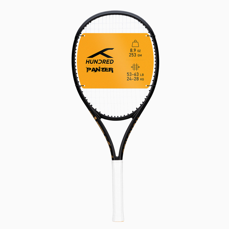 Hundred Panzer Red Strung Tennis Racquet(Pack of: 1, 253 g)