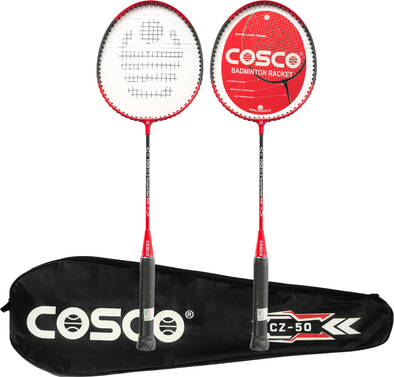 COSCO CZ 50 Twin Red Strung Badminton Racquet(Pack of: 2, 95.5 g)