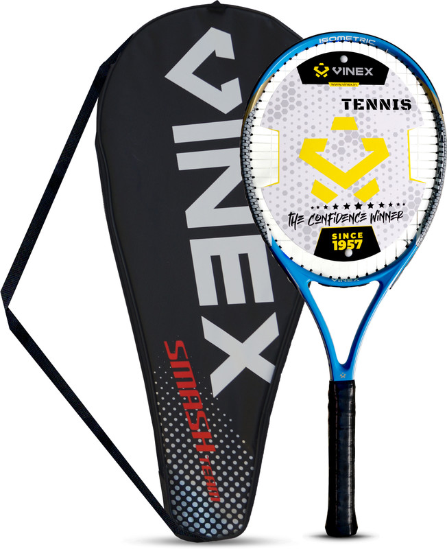 VINEX Vtec T750 Tennis Racquet - 27 Inch, 295g, G6 Grip, Carbon-Aluminum with Bag Blue Strung Tennis Racquet(Pack of: 1, 260 g)