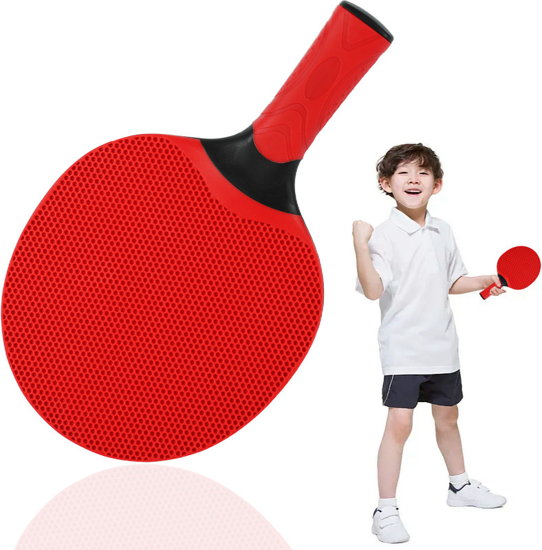 Qpets Table Tennis Racket for Kids Teens Silicone Coated Training Paddle Red Table Tennis Racquet(Pack of: 1, 206 g)