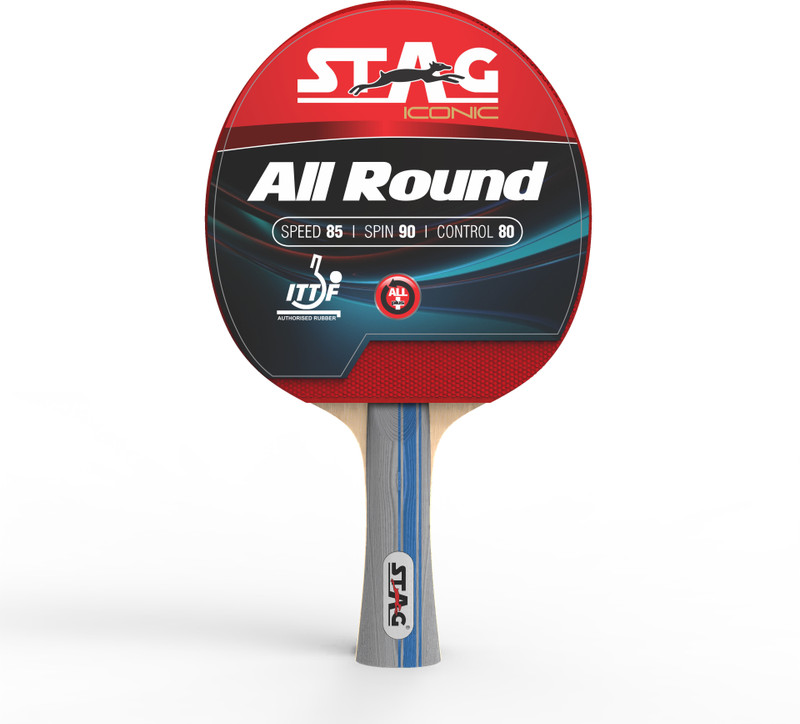 Stag iconic Official Red, Black Table Tennis Racquet(Pack of: 1, 180 g)