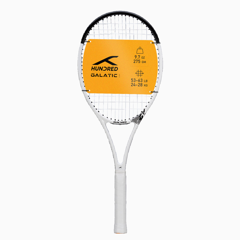 Hundred Galatic White, Grey Strung Tennis Racquet(Pack of: 1, 275 g)