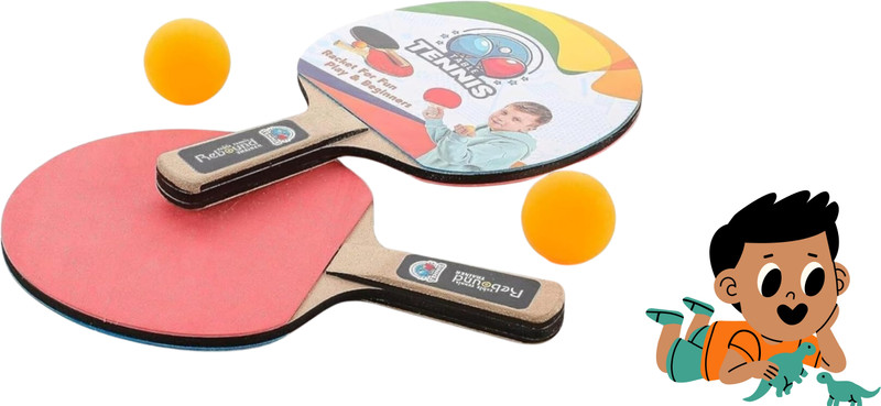 Zuuluzrs Table Tennis Training 2 Rackets with 2 pingpong Balls for teens Multicolor Table Tennis Racquet(Pack of: 1, 250 g)
