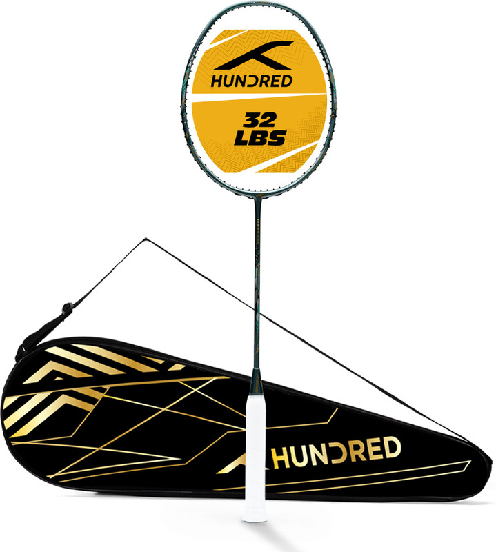 Hundred T-REX 800 Grey Strung Badminton Racquet(Pack of: 1, 84 g)