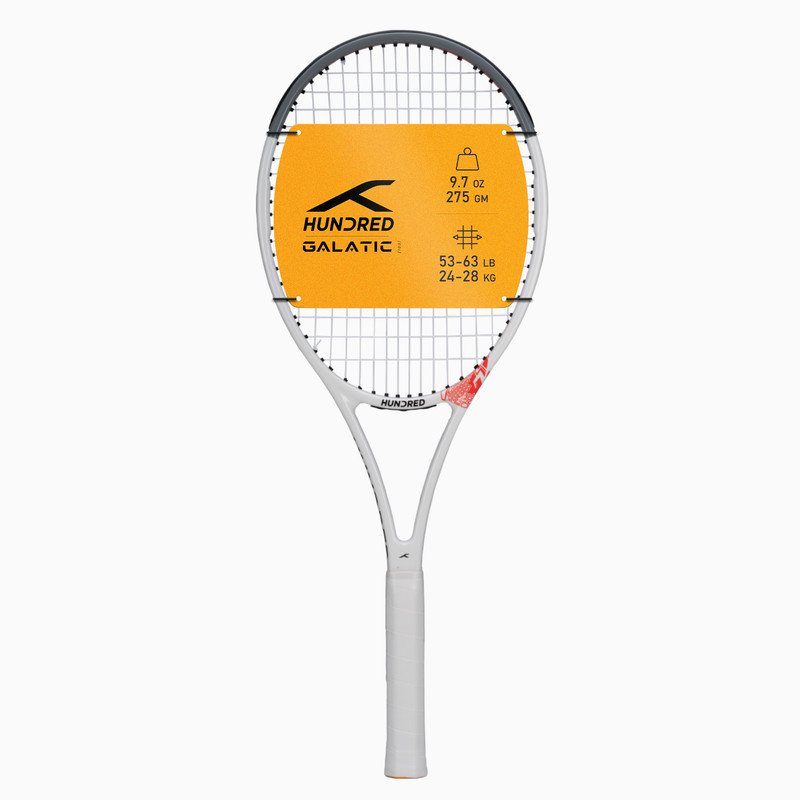 Hundred Galatic White, Grey Strung Tennis Racquet(Pack of: 1, 275 g)
