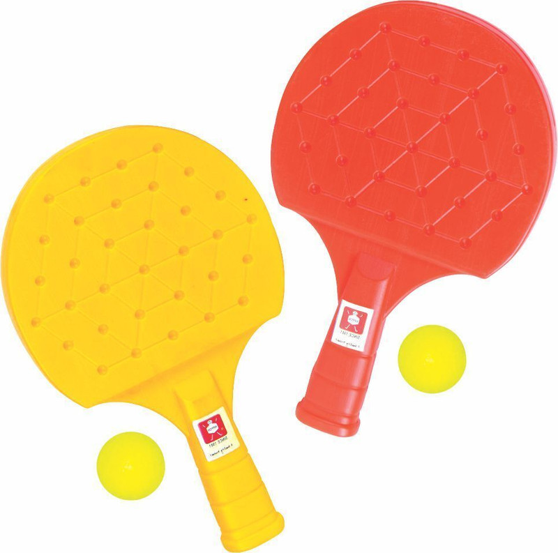 Toysbasket Plastic Kids Table Tennis racket Strong and Sturdy 2 Rackets 2 Balls Multicolor Table Tennis Racquet(Pack of: 1, 0.2 kg)