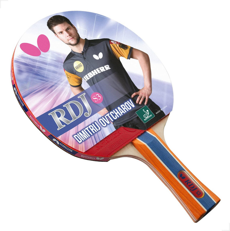 Butterfly RDJ S3 Table Tennis Racket - ITTF Approved Ping Pong Paddl Multicolor Table Tennis Racquet(Pack of: 1, 200 g)