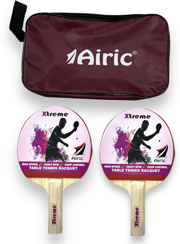 Airic Durable Xtreme 1 Star with cover Multicolor Table Tennis Racquet(Pack of: 2, 160 g)