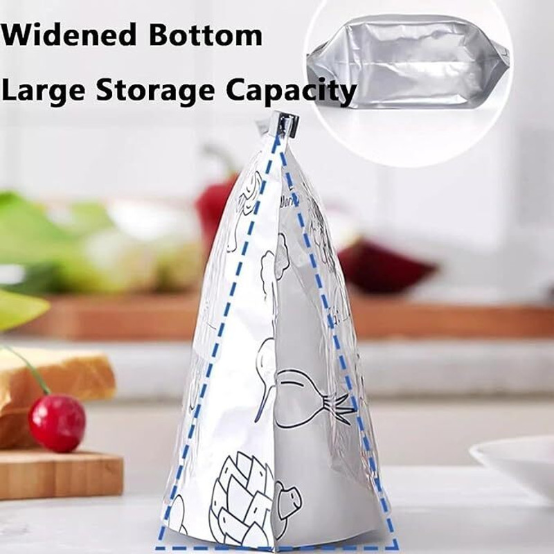 ROXXY LINGERIE 10 PCS Reusable Aluminum Food Storage Bag Foil Holder