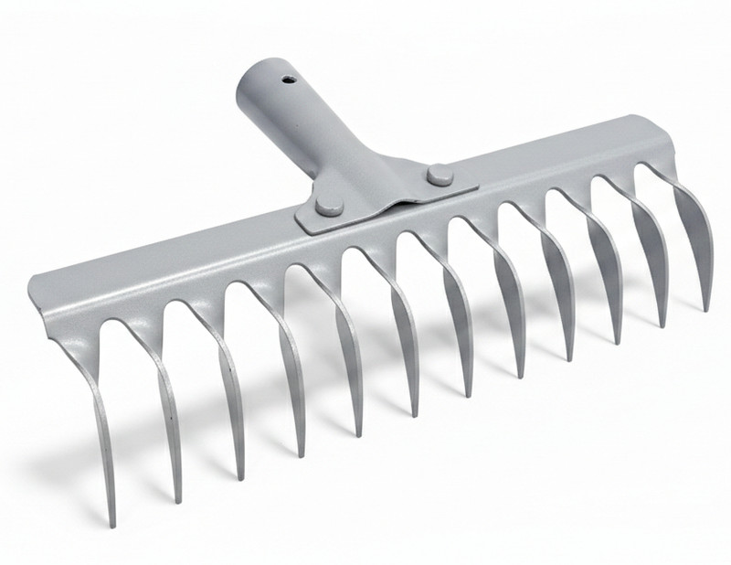 REDBUILD GARDEN RAKE 12 TWISTED TEETH , HIGH CARBON STEEL Garden rake(9 cm)