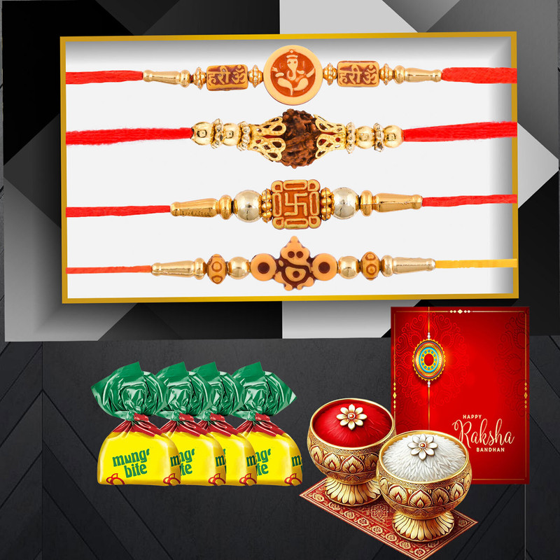 Poorak Religious Assorted Rakhi Set